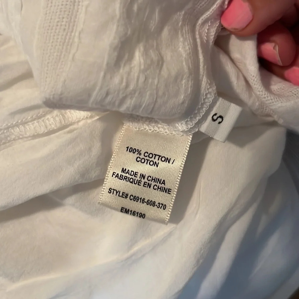 ANTHROPOLOGY White One Shoulder Cloth & Stone Textured Material Dress - Picture 7 of 9